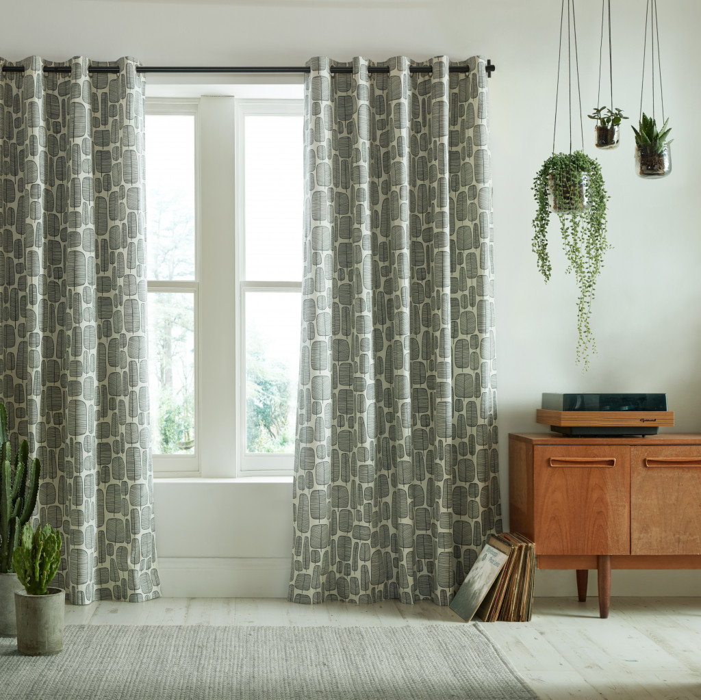 Little Trees Monochrome Curtain
